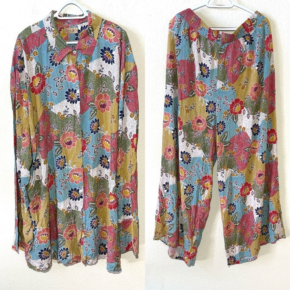 Zelie for She Set Tunic Shirt Wide pants Curvy